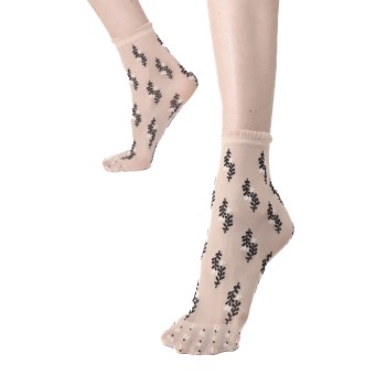 Läs mer om Oroblu Strumpor Flowering Socks 20 Beige polyamid One Size Dam