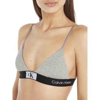 Läs mer om Calvin Klein BH CK96 Triangle Bra Grå bomull Medium Dam