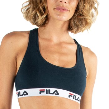 Läs mer om FILA BH Urban Women Sports Bra Navy bomull Medium Dam