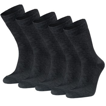 Läs mer om Seger Strumpor 5P Basic Cotton Socks Svart Strl 39/42