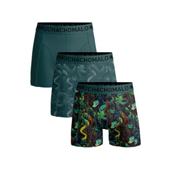 Läs mer om Muchachomalo Kalsonger 3P Cotton Stretch Boxer Grön Mönstrad bomull XX-Large Herr