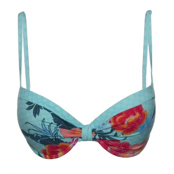 Läs mer om Esprit Peony Beach Padded Push Up Bikini Turkos Mönster C 38 Dam