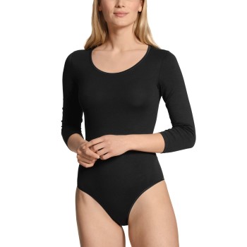 Läs mer om Calida Natural Comfort Bodysuit Svart bomull Large Dam