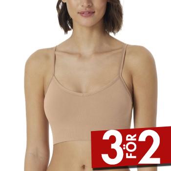 Läs mer om Schiesser BH Bustier Removable Pads Top Beige polyamid Medium Dam