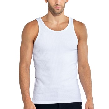 Bread and Boxers Ribbed Tank Top 2P Vit ekologisk bomull Medium Herr