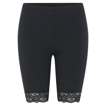 Läs mer om Decoy Mid-length Capri Leggings With Lace Svart ekologisk bomull X-Large Dam