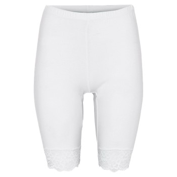 Läs mer om Decoy Mid-length Capri Leggings With Lace Vit ekologisk bomull Large Dam