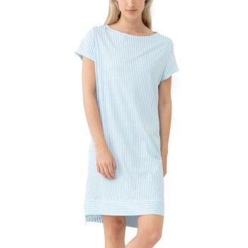 Läs mer om Mey Elva Nightshirt Vit/Blå bomull 42 Dam