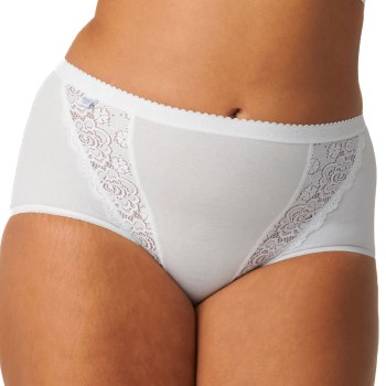 Läs mer om Sloggi Trosor 4P Chic Maxi Lace Briefs Vit bomull 42 Dam