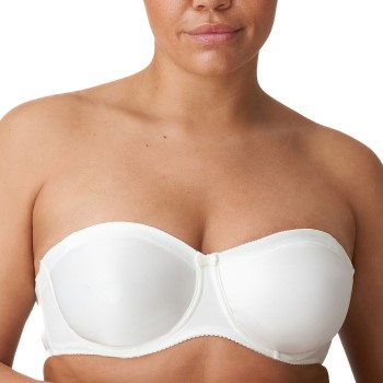 Läs mer om PrimaDonna BH Satin Non Padded Strapless Bra Benvit G 70 Dam