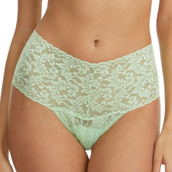 Läs mer om Hanky Panky Trosor 2P Signature Lace Retro Thong D1 Mintgrön nylon One Size Dam