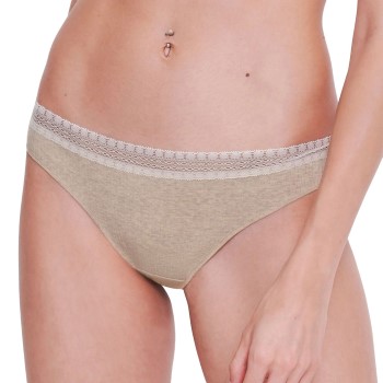 Läs mer om Sloggi Trosor 2P GO Ribbed Brazilian Briefs Elfenben ekologisk bomull X-Small Dam