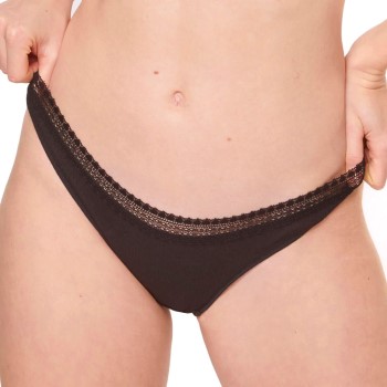 Läs mer om Sloggi Trosor 2P GO Ribbed Brazilian Briefs Svart ekologisk bomull Medium Dam