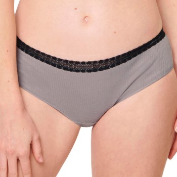 Läs mer om Sloggi Trosor 2P GO Ribbed Hipster Briefs Svart/Grå ekologisk bomull Small Dam