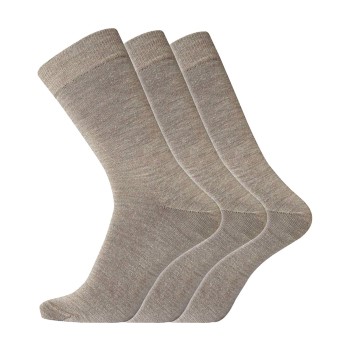 Läs mer om Dovre Strumpor 3P No Elastic Twin Socks Beige bomull Strl 40/45 Herr