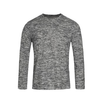 Läs mer om Stedman Knit Long Sleeve For Men Grå Medium Herr