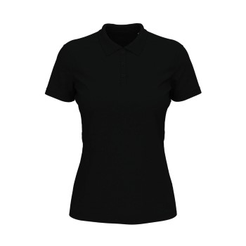 Läs mer om Stedman Lux Short Sleeve Polo For Women Svart bomull Small Dam