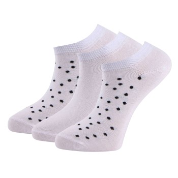 Läs mer om Trofe Cotton Dot Sneaker Socks Strumpor 3P Vit Strl 39/42 Dam