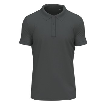 Läs mer om Stedman Clive Short Sleeve Polo Mörkgrå ringspunnen bomull Medium Herr