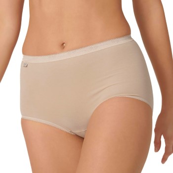 Läs mer om Sloggi Trosor 2P Basic Plus Maxi Briefs Beige bomull 54 Dam