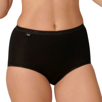 Läs mer om Sloggi Trosor 2P Basic Plus Maxi Briefs Svart bomull 38 Dam