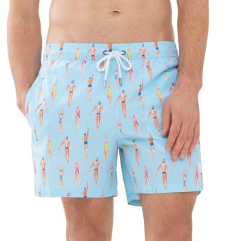 Läs mer om Mey Badbyxor Swimmers Swim Shorts Flerfärgad polyester Small Herr