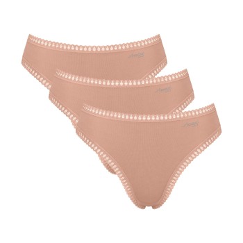 Sloggi Trosor 3P GO Crush High Leg Briefs Ljusbrun bomull Medium Dam | apparel & accessories - clothing - underwear & socks - lingerie | ModeLejon