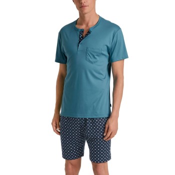 Läs mer om Calida Relax Choice 3 Short Pyjamas Blå/Blå bomull XX-Large Herr