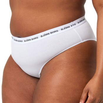 Björn Borg Trosor 2P Core Logo High Waist Brief Vit bomull Small Dam | apparel & accessories - clothing - underwear & socks - lingerie | ModeLejon