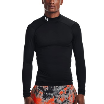 Läs mer om Under Armour ColdGear Compression Mock Svart polyester Large Herr