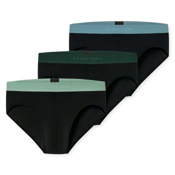Schiesser Kalsonger 3P 95-5 Multipacks Rio-Slip Blå/Grön bomull X-Large Herr | apparel & accessories - clothing - underwear & socks - underwear | ModeLejon