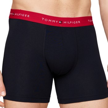 Läs mer om Tommy Hilfiger Kalsonger 3P Boxer Brief WB Svart/Röd bomull Medium Herr