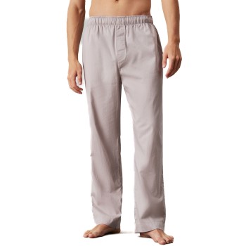 Läs mer om Calvin Klein Cotton Poplin Sleep Pant Grå bomull Large Dam