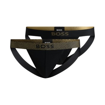 Läs mer om BOSS Kalsonger 2P Jock Strap Gift Svart/Guld bomull X-Large Herr