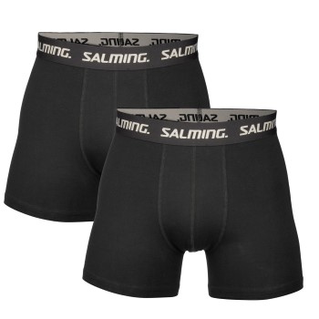 Läs mer om Salming Kalsonger 2P Cotton Boxer Svart bomull Medium Herr