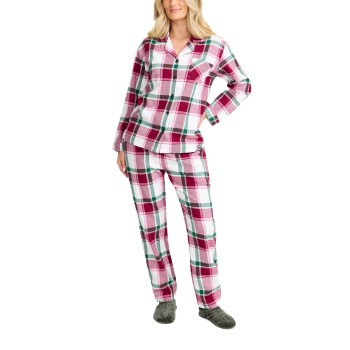 Damella Cotton Flannel Pyjamas Röd/Grön bomull X-Large Dam | apparel & accessories - clothing - sleepwear & loungewear - pajamas | ModeLejon