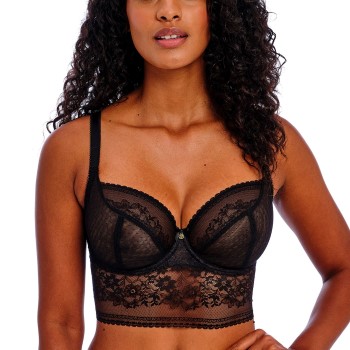 Läs mer om Freya BH Sydnie Underwired Longline Bra Svart D 65 Dam