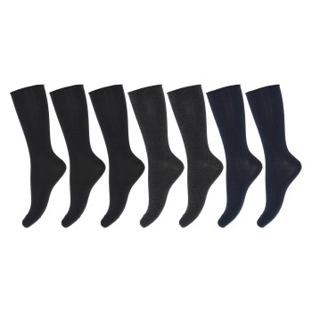 Decoy Strumpor 7P Organic Cotton Socks Svart/Blå Strl 37/41 Dam | apparel & accessories - clothing - underwear & socks - socks | ModeLejon