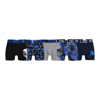CR7 Cristiano Ronaldo Kalsonger 5P Boys Trunks Svart/Blå bomull 116/128 | apparel & accessories - clothing - underwear & socks - underwear | ModeLejon