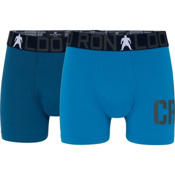 CR7 Cristiano Ronaldo Kalsonger 2P Boys Trunk Briefs Blå bomull 134-140 | apparel & accessories - clothing - underwear & socks - underwear | ModeLejon