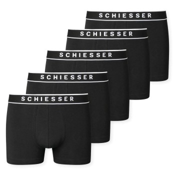 Schiesser Kalsonger 5P 95-5 Organic Cotton Short Svart bomull X-Large Herr | apparel & accessories - clothing - underwear & socks - underwear | ModeLejon