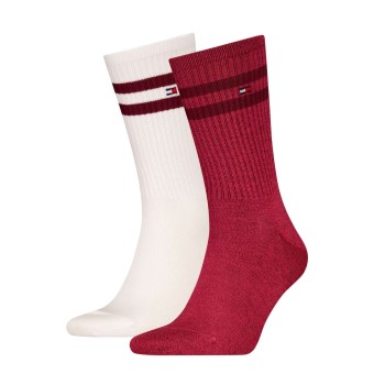 Tommy Hilfiger Strumpor 2P Men Mouline Sport Socks Vit/Röd Strl 39/42 Herr | apparel & accessories - clothing - underwear & socks - socks | ModeLejon