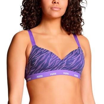 Puma BH Printed Padded Top Lila bomull Small Dam | apparel & accessories - clothing - underwear & socks - bras | ModeLejon