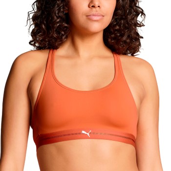 Puma BH Crossback Padded Sporty Top Orange polyamid Medium Dam | apparel & accessories - clothing - underwear & socks - bras | ModeLejon