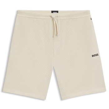 BOSS Waffle Nightwear Shorts Offwhite Medium Herr | apparel & accessories - clothing - sleepwear & loungewear | ModeLejon