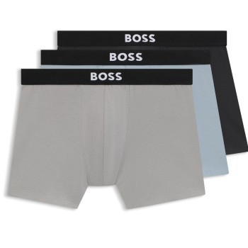 BOSS Kalsonger 3P ONE Boxer Brief Blå/Grå bomull XX-Large Herr | apparel & accessories - clothing - underwear & socks - underwear | ModeLejon