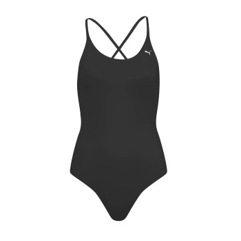 Puma V-Neck Padded Swimsuit Svart X-Small Dam | apparel & accessories - clothing - swimwear | ModeLejon