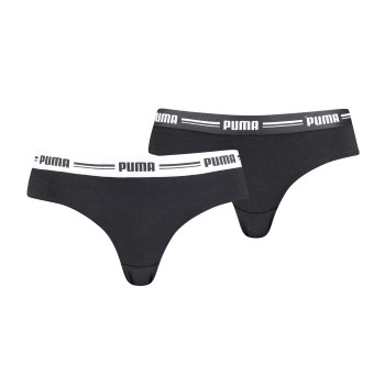 Puma Trosor 2P Logo Waistband Brazilian Svart Large Dam | apparel & accessories - clothing - underwear & socks - lingerie | ModeLejon