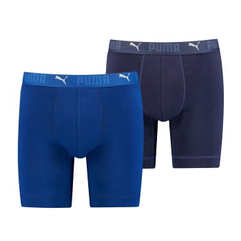 Puma Kalsonger 2P Sport Cotton Long Boxer Blå bomull X-Large Herr | apparel & accessories - clothing - underwear & socks - underwear | ModeLejon