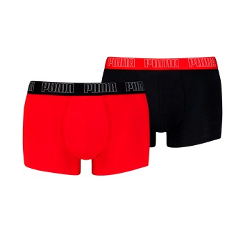 Puma Kalsonger 2P Men Everyday Trunks Svart/Röd bomull Large Herr | apparel & accessories - clothing - underwear & socks - underwear | ModeLejon